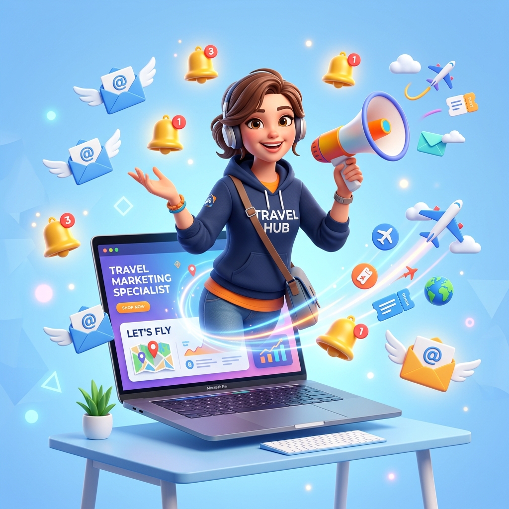 Marketing Tools 3D Illustration